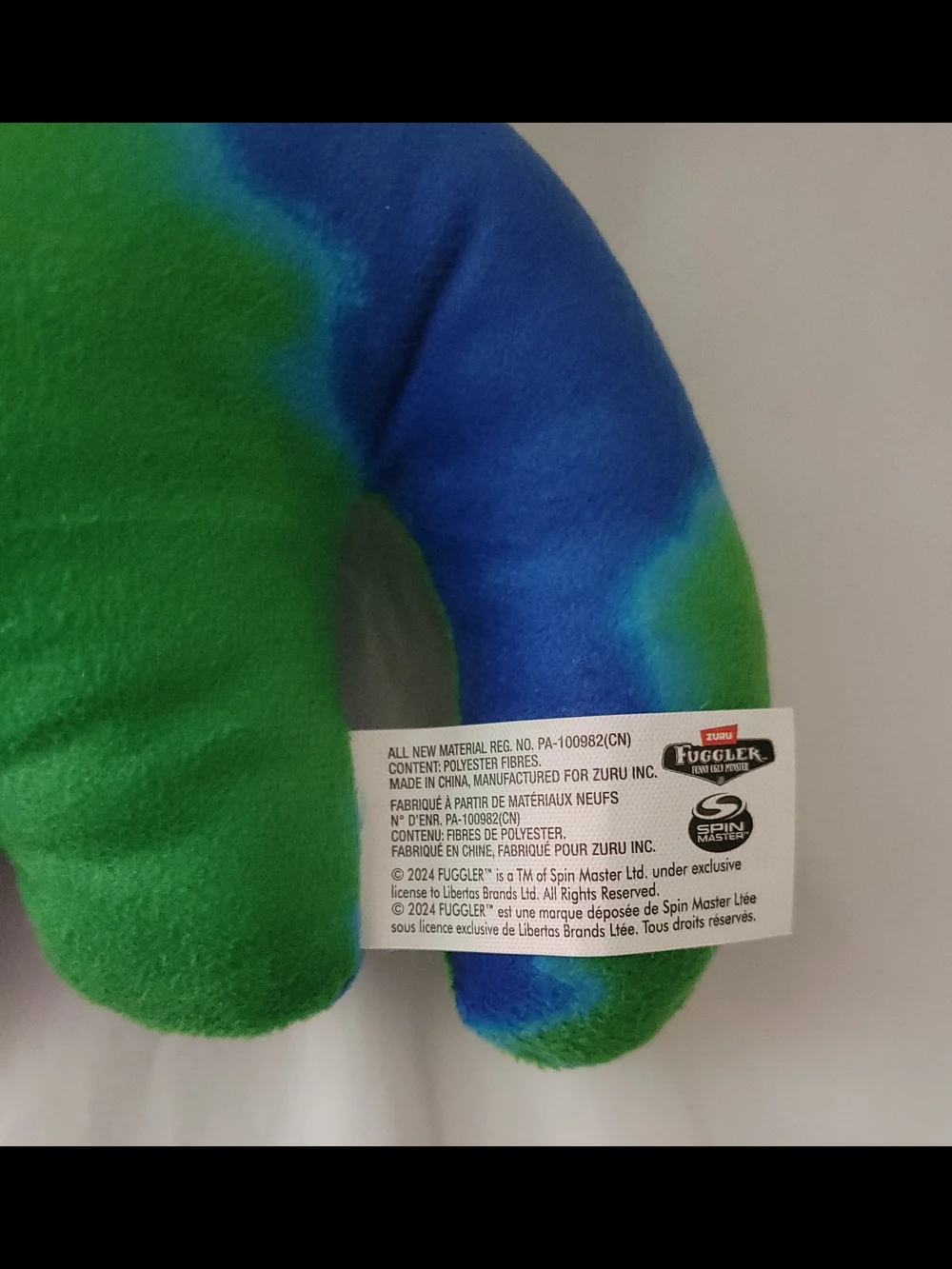 Fuggler 9in Tie-Dye Monster Plush with Felt Eyes and Teeth